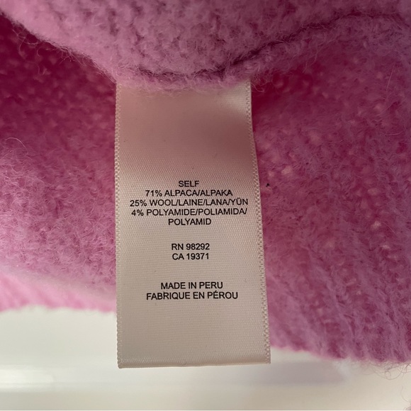 Tibi Pink Cozette Alpaca Crewneck Sweater - S - Picture 5 of 6